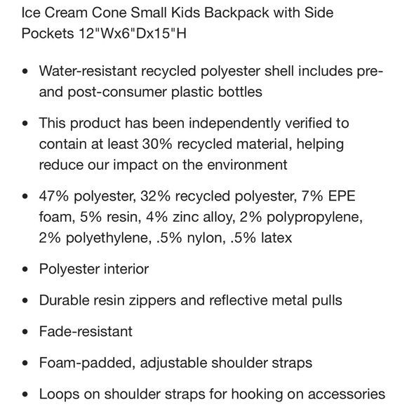 Crate&Kids Big Cat print small kids backpack and lunch box - Picture 4 of 5